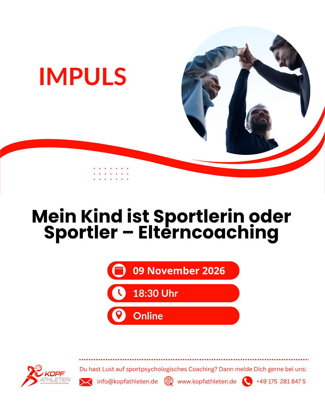 Impuls: Mein Kind ist Sportlerin oder Sportler - Elterncoaching